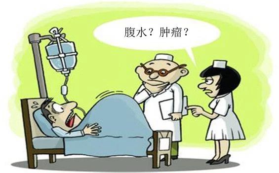 肚子灌水,专业一点说叫做腹腔积液.